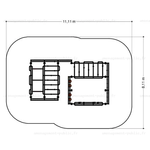 Structure de parcours d’obstacles extérieur